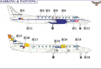 Scale model  SA-226TS Regional airliner 