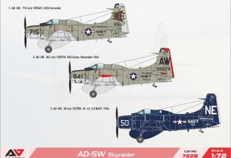 Scale model  AD-5W "SkyRaider" attack aircraft