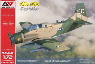 Scale model  AD-5N "SkyRaider" night attack aircraft