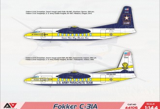 Макети  Fokker C-31A ("Golden Knights" parachute team)