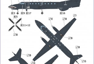 Scale model  C-26A "Metroliner" (Barbados / Mexico)